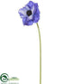 Silk Plants Direct Anemone Spray - Blue - Pack of 12