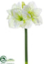 Silk Plants Direct Amaryllis Spray - White - Pack of 6