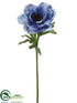 Silk Plants Direct Anemone Spray - Blue - Pack of 12