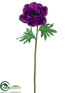 Silk Plants Direct Anemone Spray - Purple - Pack of 12