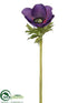 Silk Plants Direct Anemone Spray - Violet - Pack of 12