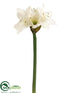 Silk Plants Direct Amaryllis Spray - White - Pack of 12