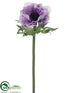 Silk Plants Direct Anemone Spray - Amethyst Cream - Pack of 12