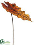 Silk Plants Direct Tiger Print Alocasia Leaf Spray - Orange Brown - Pack of 12