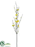 Silk Plants Direct Quince Blossom Spray - Yellow - Pack of 12