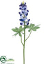 Silk Plants Direct Bluebonnet Spray - Blue - Pack of 12