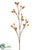 Silk Plants Direct Rosehip Spray - Orange - Pack of 12