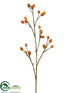 Silk Plants Direct Rosehip Spray - Orange - Pack of 12