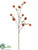 Silk Plants Direct Rosehip Spray - Orange - Pack of 12