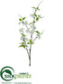 Silk Plants Direct Cherry Blossom Spray - White - Pack of 12