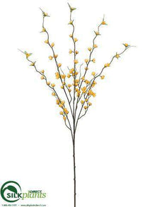 Flowering Blossom Spray - Yellow - Pack of 12