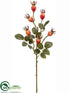 Silk Plants Direct Rosehip Spray - Orange - Pack of 12