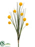 Silk Plants Direct Billy Buttons Spray - Yellow - Pack of 12