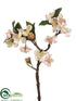 Silk Plants Direct Apple Blossom Spray - Cream Coral - Pack of 12