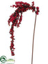 Silk Plants Direct Berry Hanging Spray - Red Burgundy - Pack of 6