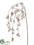 Silk Plants Direct Cherry Blossom Hanging Spray - Pink Cream - Pack of 6