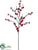 Silk Plants Direct Plum Blossom Spray - Red - Pack of 6