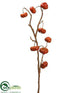 Silk Plants Direct Capsicum Berry Spray - Orange Terra Cotta - Pack of 12
