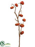 Silk Plants Direct Capsicum Berry Spray - Orange Terra Cotta - Pack of 12