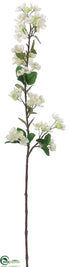 Silk Plants Direct Apple Blossom Spray - White - Pack of 6