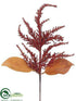 Silk Plants Direct Mini Berry, Magnolia Leaf Spray - Rust Two Tone - Pack of 36