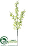 Silk Plants Direct Blossom Spray - White Green - Pack of 12