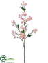 Silk Plants Direct Cherry Blossom Spray - Cream Pink - Pack of 6