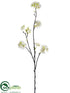 Silk Plants Direct Cherry Blossom Spray - White - Pack of 12