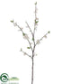 Silk Plants Direct Cherry Blossom Spray - White - Pack of 12