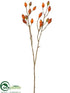 Silk Plants Direct Rose Hip Spray - Orange - Pack of 12