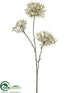 Silk Plants Direct Blossom Spray - White Green - Pack of 12