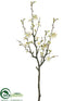 Silk Plants Direct Quince Blossom Branch - Cream - Pack of 12