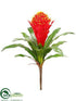 Silk Plants Direct Bromeliad Spray - Flame - Pack of 24