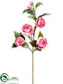 Silk Plants Direct Camellia Spray - Fuchsia - Pack of 12