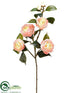 Silk Plants Direct Camellia Spray - Peach Pink - Pack of 12