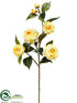Silk Plants Direct Camellia Spray - Yellow - Pack of 12