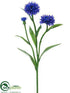 Silk Plants Direct Cornflower Spray - Blue - Pack of 12