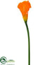 Silk Plants Direct Calla Lily Spray - Orange - Pack of 6