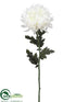 Silk Plants Direct Chrysanthemum Spray - White - Pack of 12