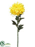 Silk Plants Direct Chrysanthemum Spray - Yellow Gold - Pack of 12
