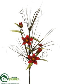 Clematis Spray - Coral - Pack of 6