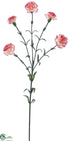 Silk Plants Direct Carnation Spray - Peppermint - Pack of 12