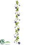 Silk Plants Direct Clematis Vine Garland - Purple - Pack of 6
