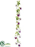 Silk Plants Direct Clematis Vine Garland - Violet - Pack of 6
