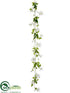 Silk Plants Direct Clematis Vine Garland - White - Pack of 6