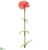 Silk Plants Direct Carnation Spray - Pink - Pack of 12