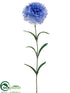 Silk Plants Direct Carnation Spray - Blue Two Tone - Pack of 12