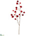 Silk Plants Direct Chinese Lantern Spray - Burgundy - Pack of 12