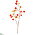 Silk Plants Direct Chinese Lantern Spray - Orange - Pack of 12