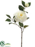 Silk Plants Direct Camellia Spray - White - Pack of 12